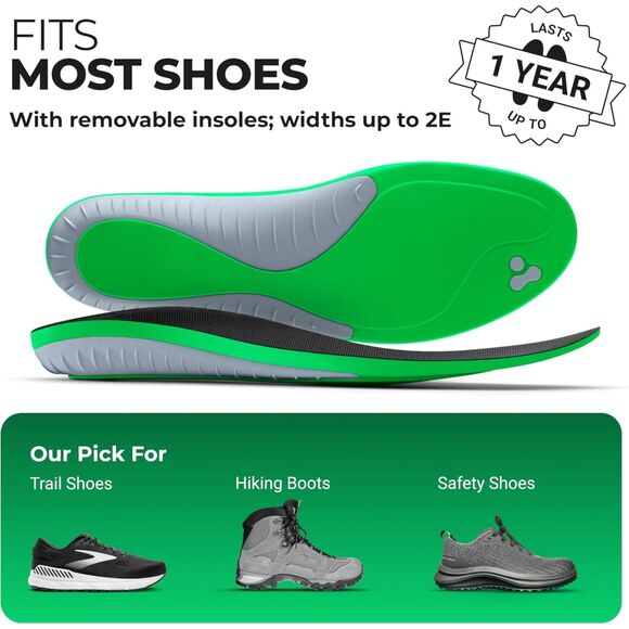 Protalus T-100 Elite Premium Insoles Men 7.5 Women 9 Arch Support Plantar Relief main image 7